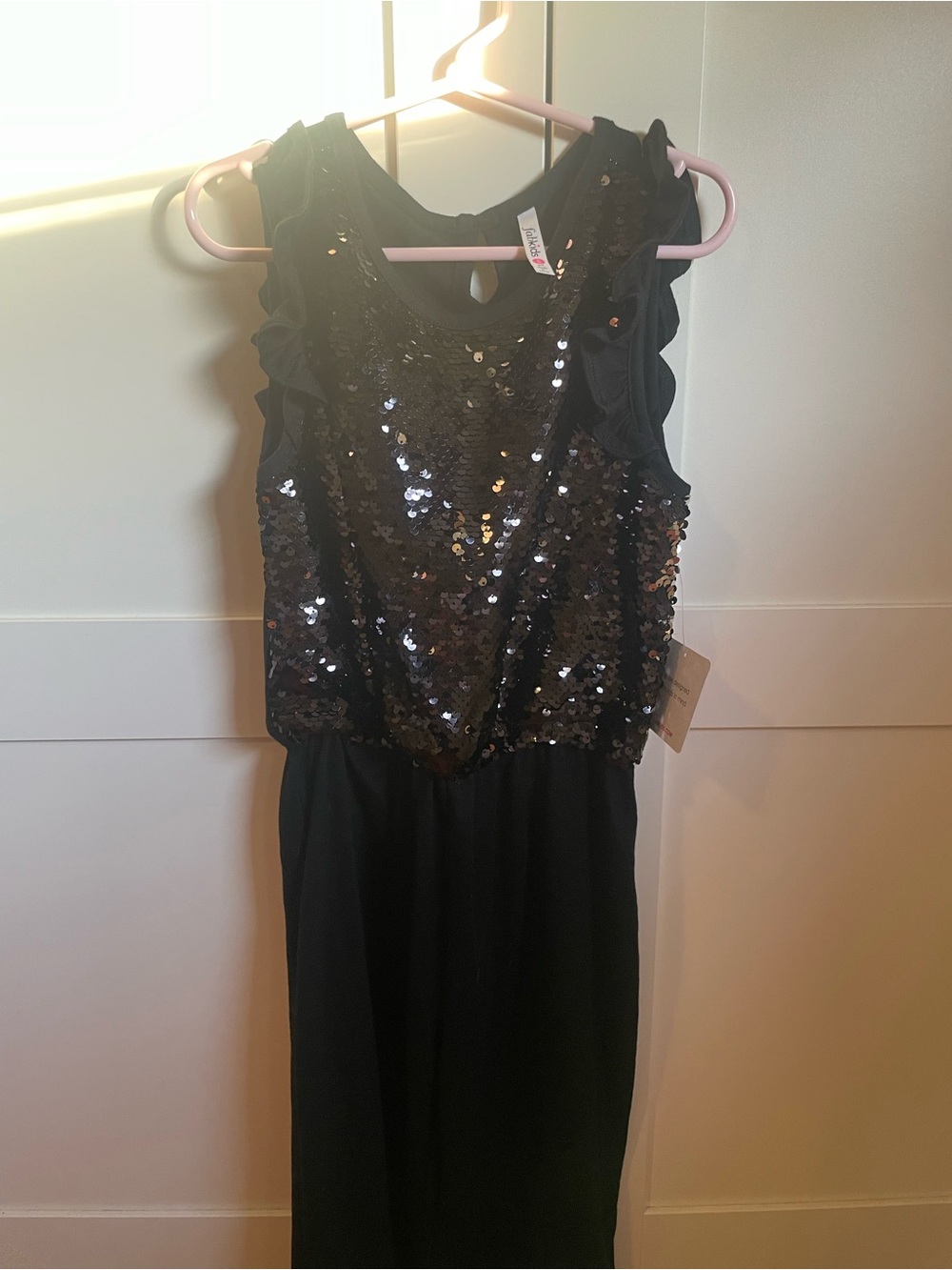 Little Girls black romper size 6/7
